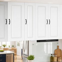 Engineered Wood White Kitchen Cabinet with Dishwasher Panel