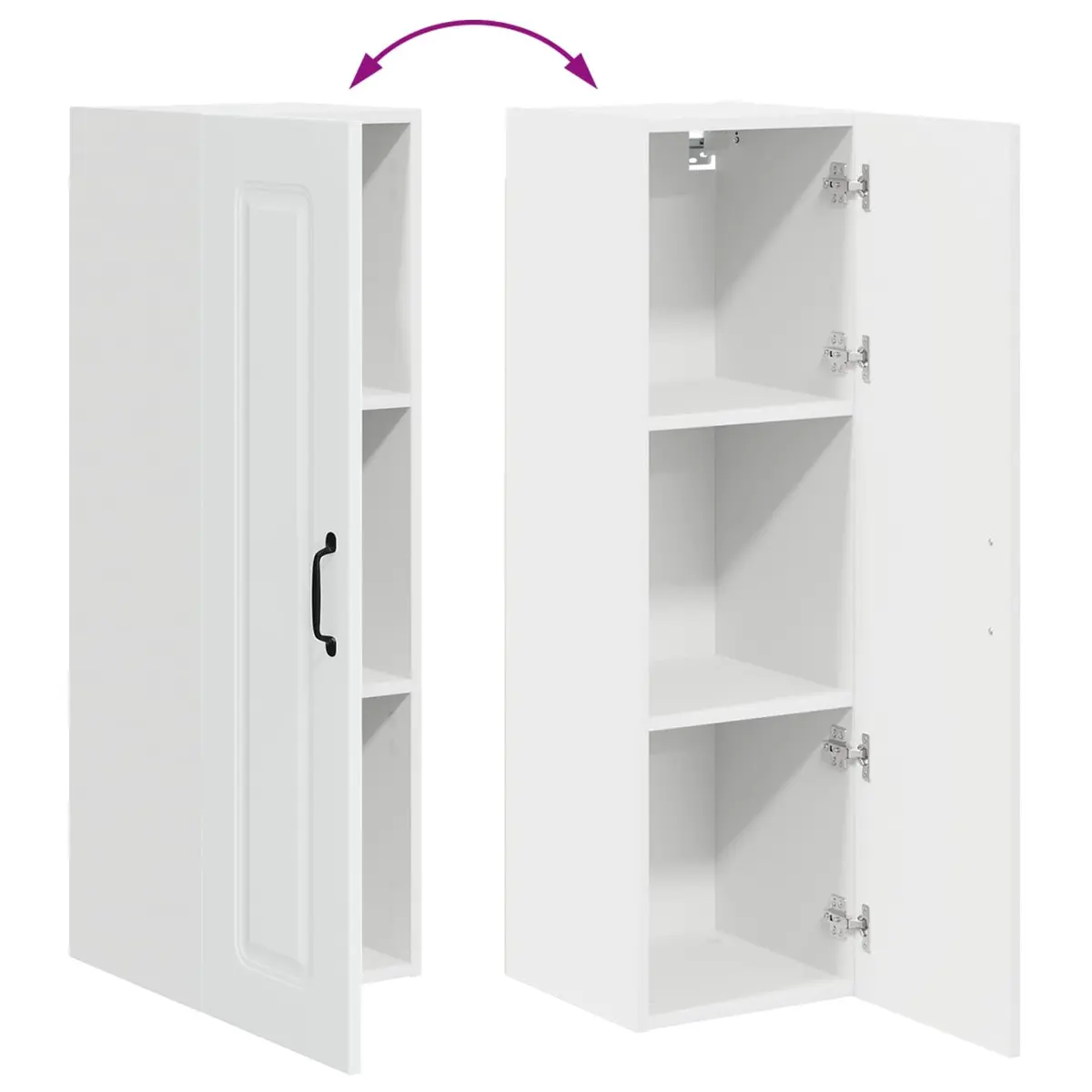 Engineered Wood White Kitchen Cabinet with Dishwasher Panel