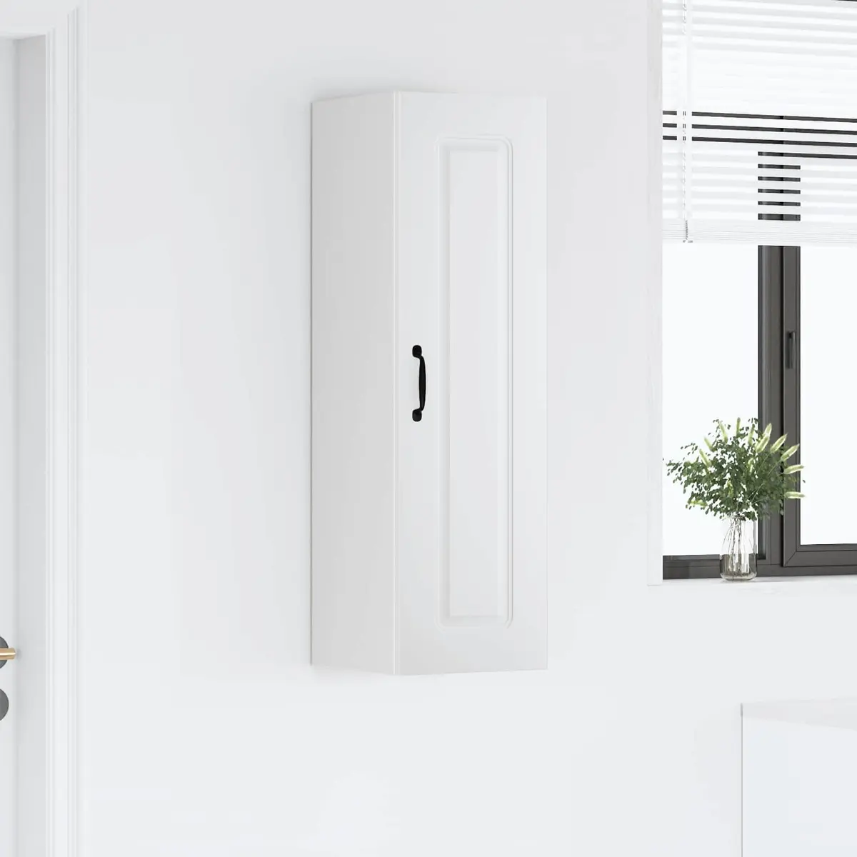 Engineered Wood White Kitchen Cabinet with Dishwasher Panel