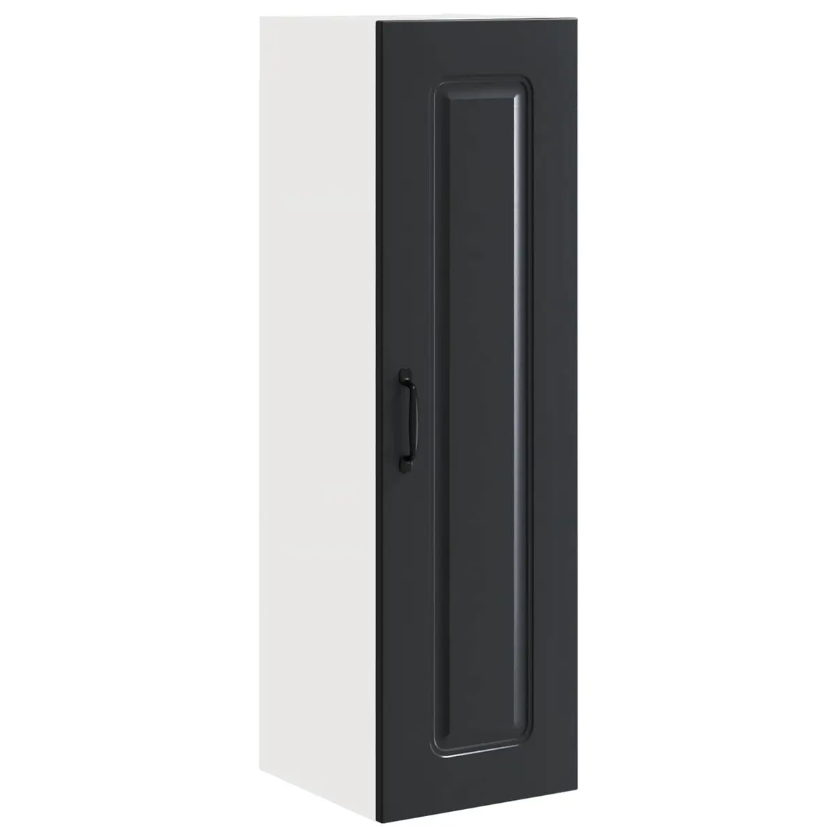 Black Engineered Wood Kitchen Storage Cabinet