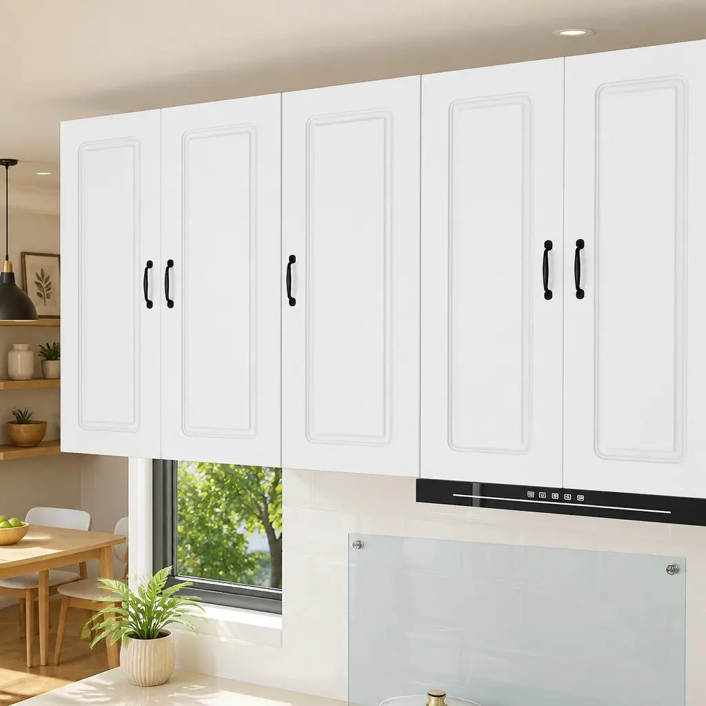 White Engineered Wood Kitchen Dishwasher Panel Cabinet