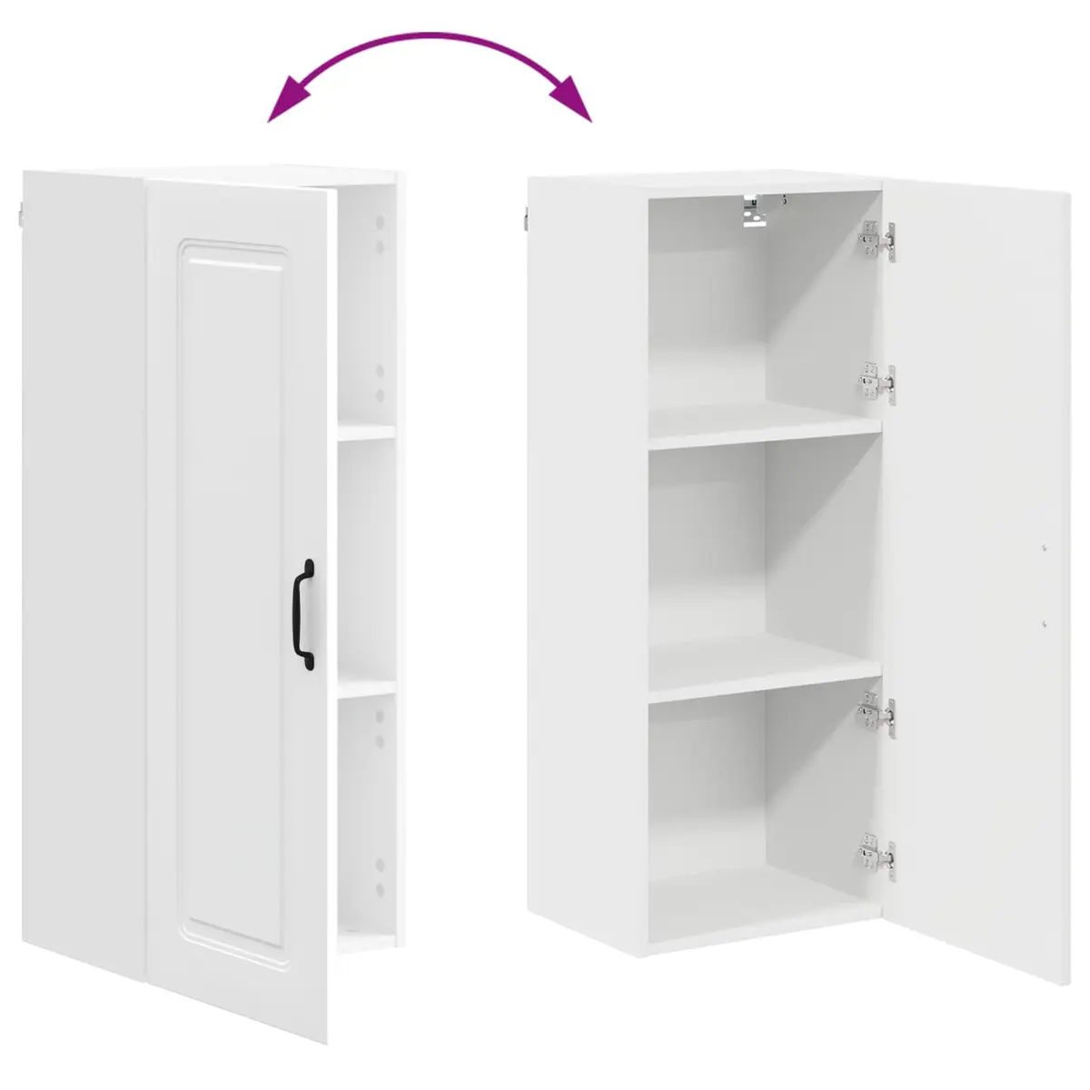 White Engineered Wood Kitchen Dishwasher Panel Cabinet