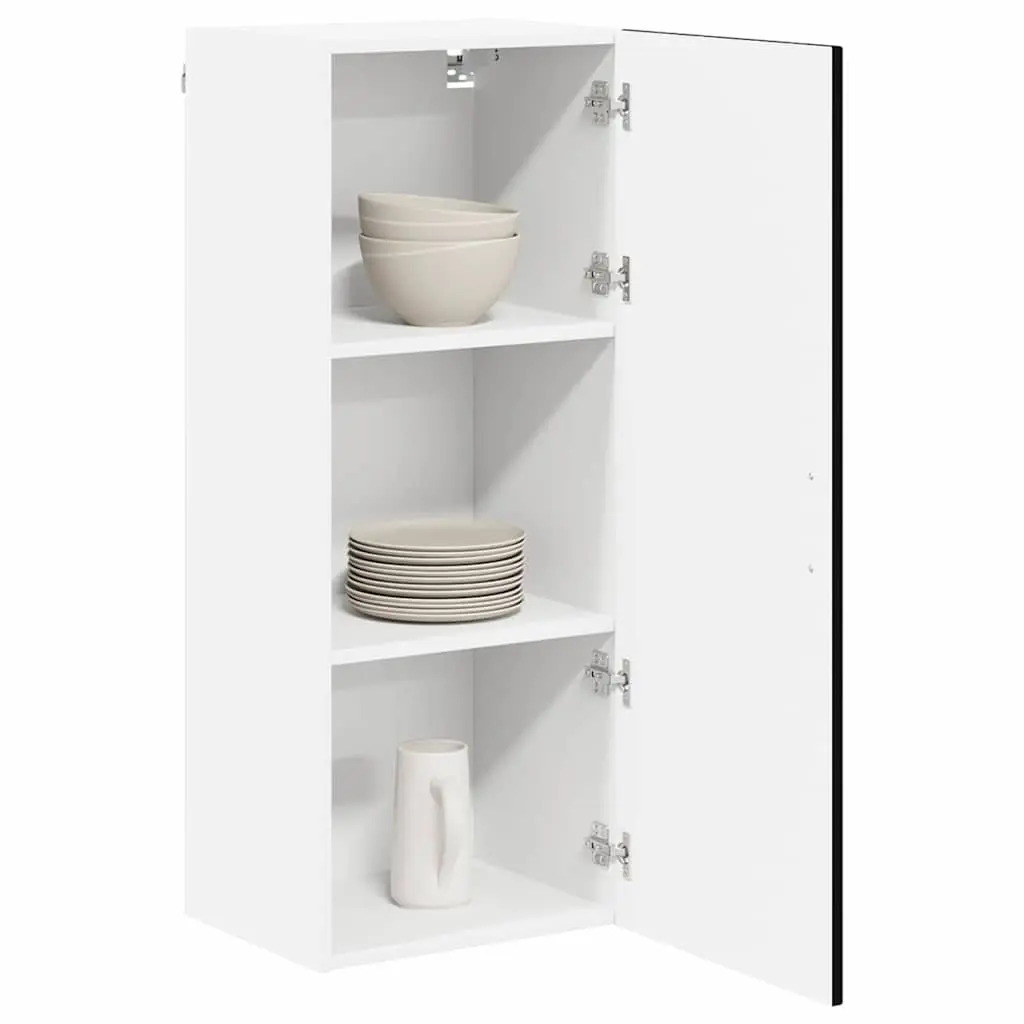 Black Engineered Wood Kitchen Cabinet for Storage