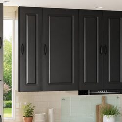 Engineered Wood Black Kitchen Dishwasher Storage Cabinet 50 x 31 x 100 cm