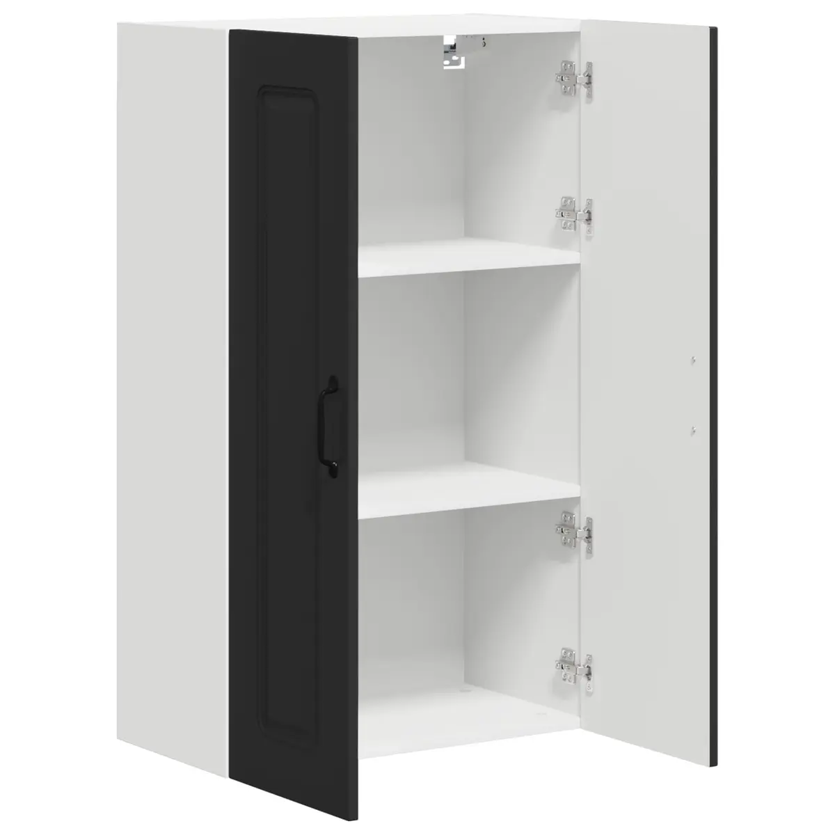 Black Engineered Wood Kitchen Storage Cabinet