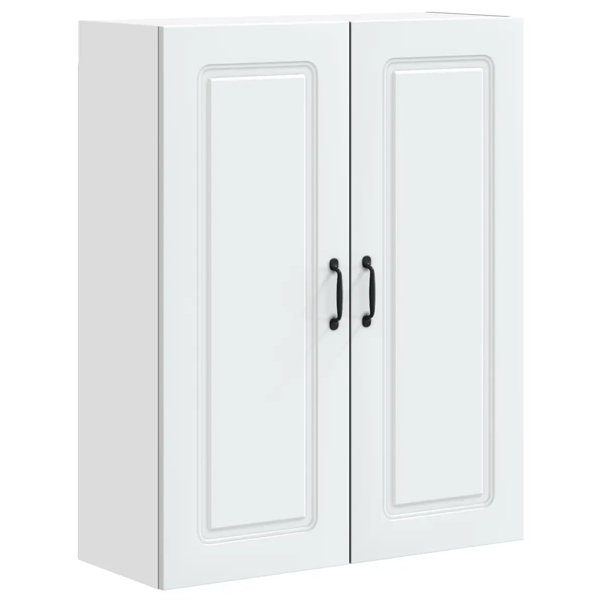 White Engineered Wood Kitchen Cabinet with Dishwasher Panel