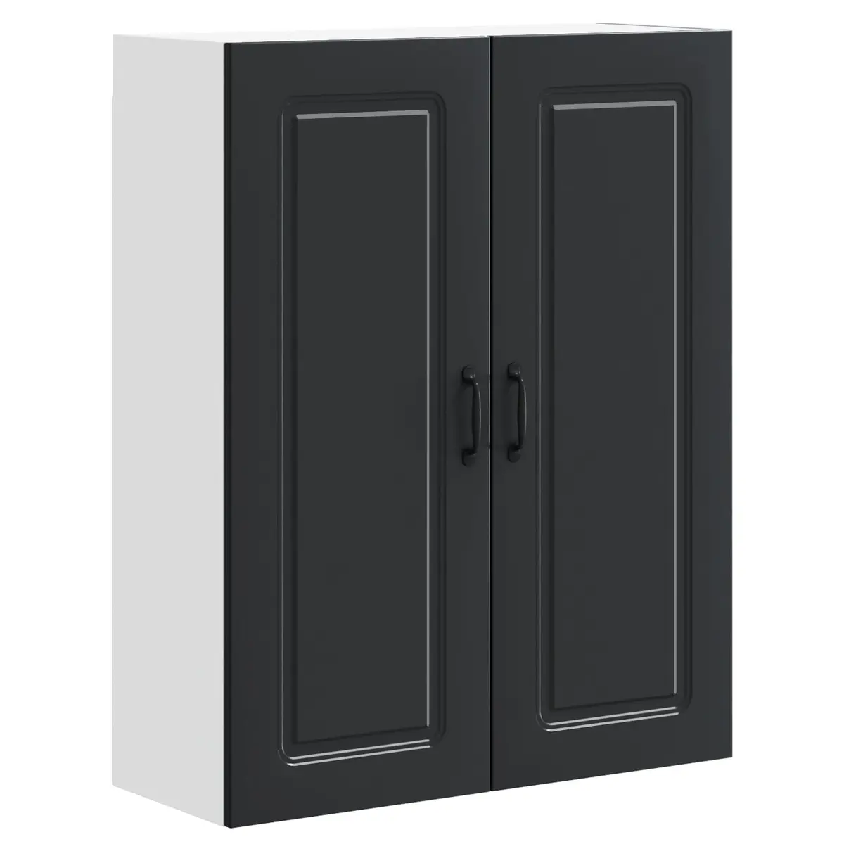 Engineered Wood Black Dishwasher Panel Storage Cabinet