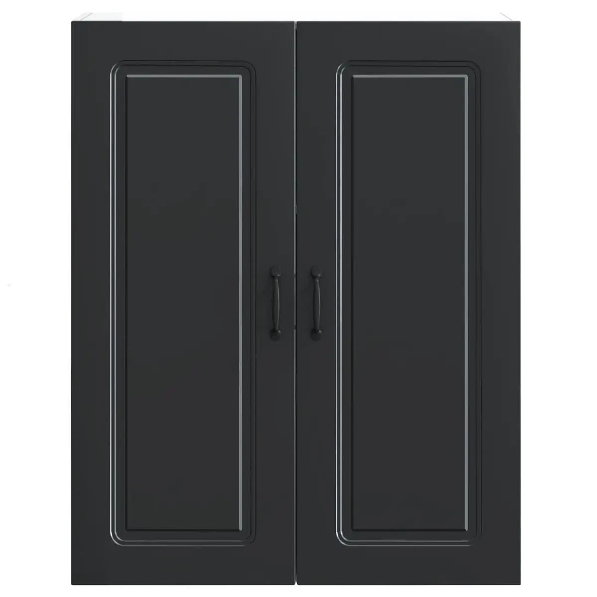 Engineered Wood Black Dishwasher Panel Storage Cabinet