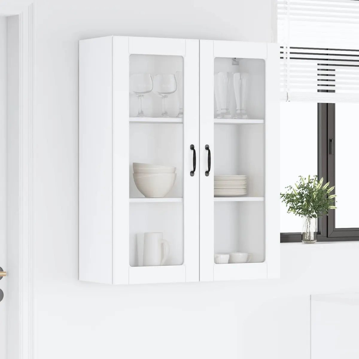 Engineered Wood Kitchen Cabinet in White, 80x31x100cm