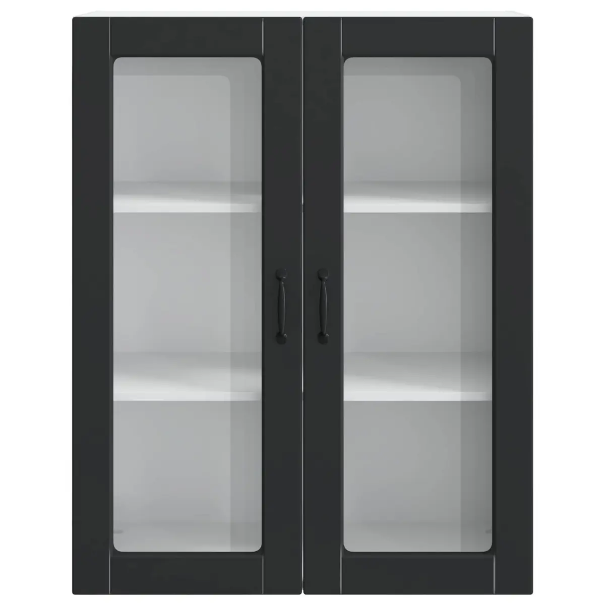 Black Engineered Wood Kitchen Cabinet with Dishwasher Panel