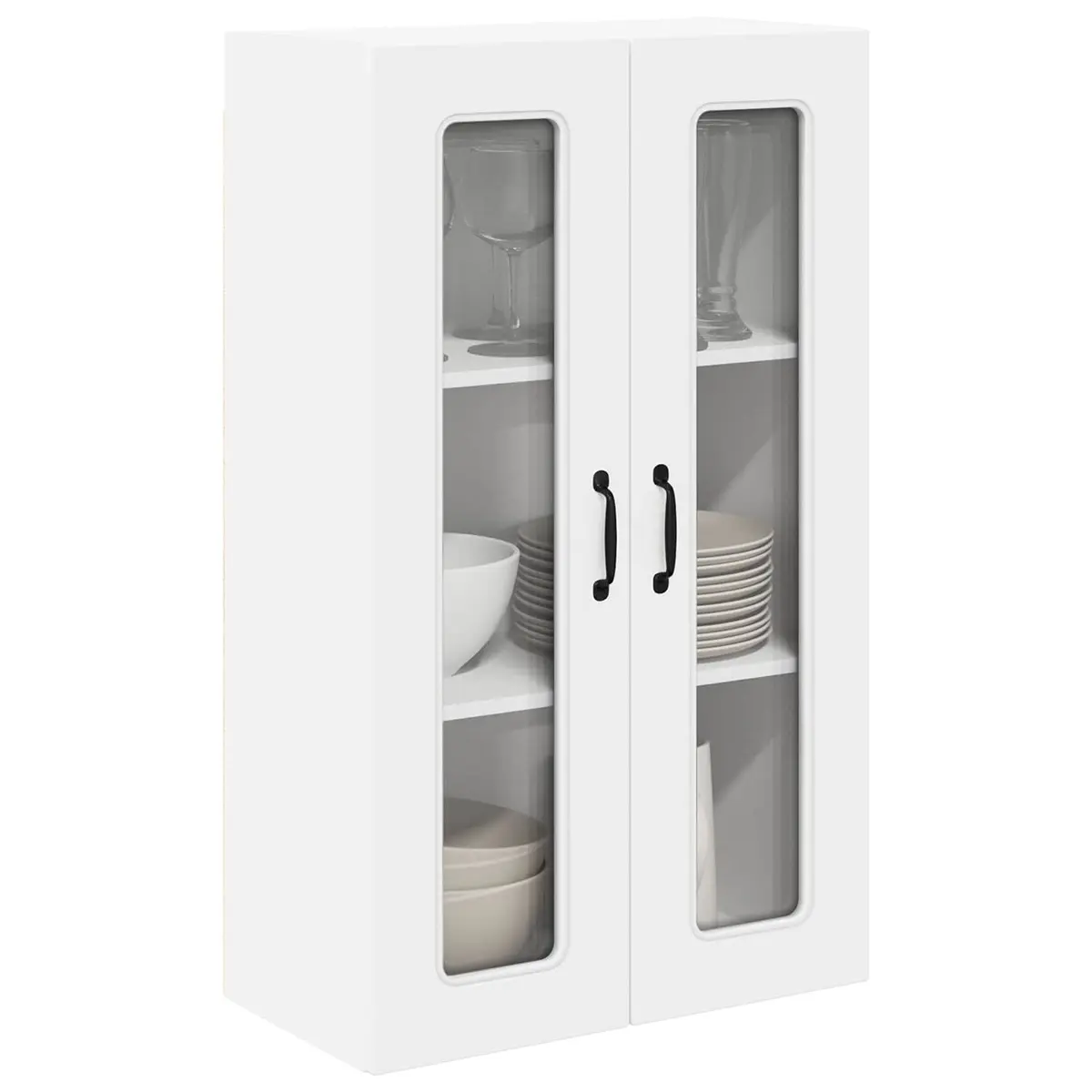 Engineered Wood White Kitchen Cabinet with Dishwasher Panel