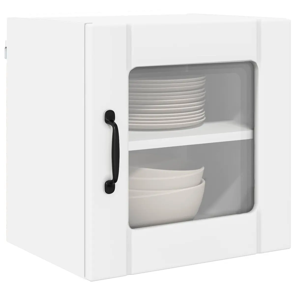 Wall Glass Cabinet Engineered Wood 40x31x40cm White