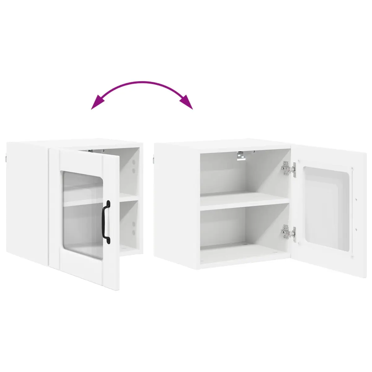 Wall Glass Cabinet Engineered Wood 40x31x40cm White