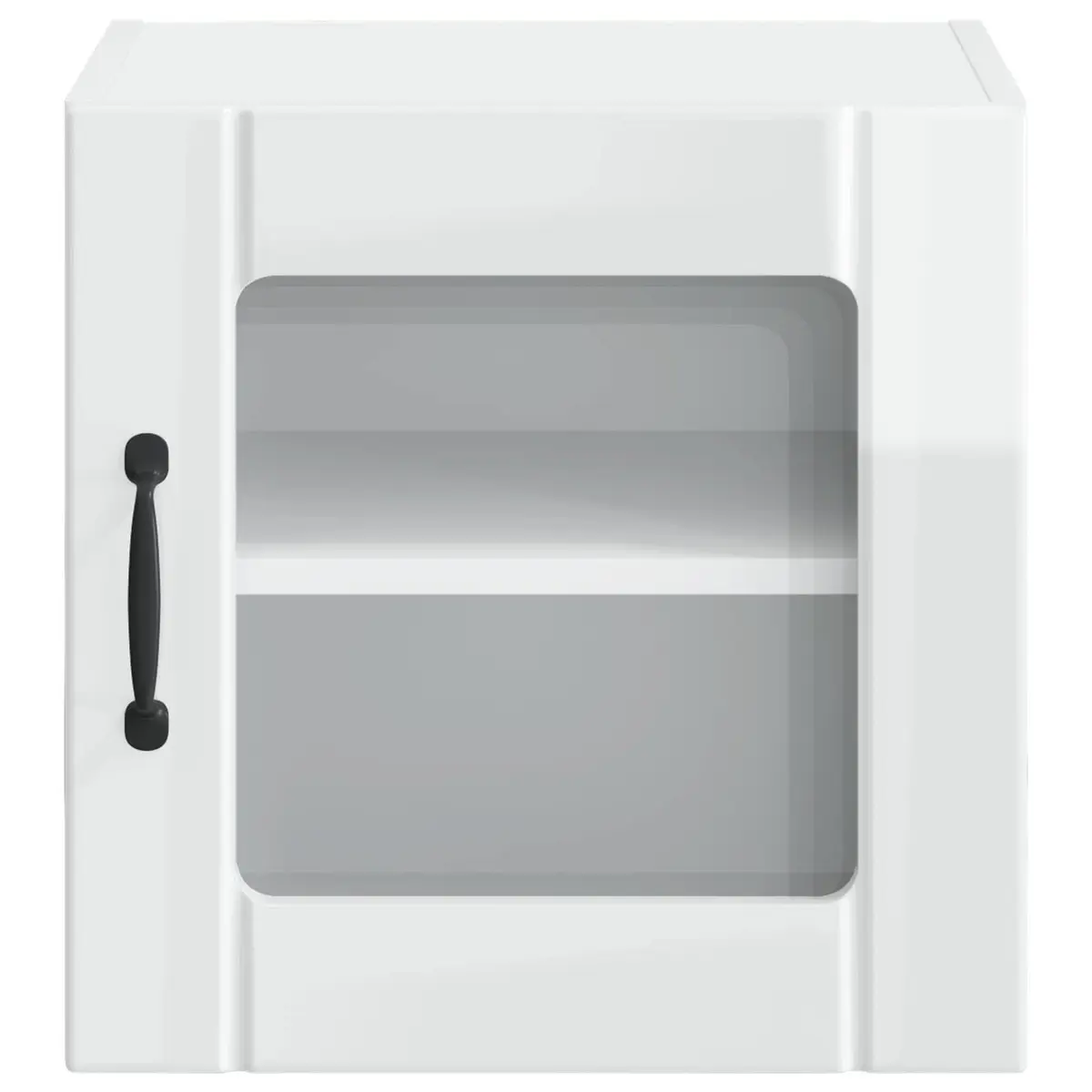 Wall Glass Cabinet High Gloss White Kitchen Storage Unit 40 x 31 x 40 cm 2 Pcs