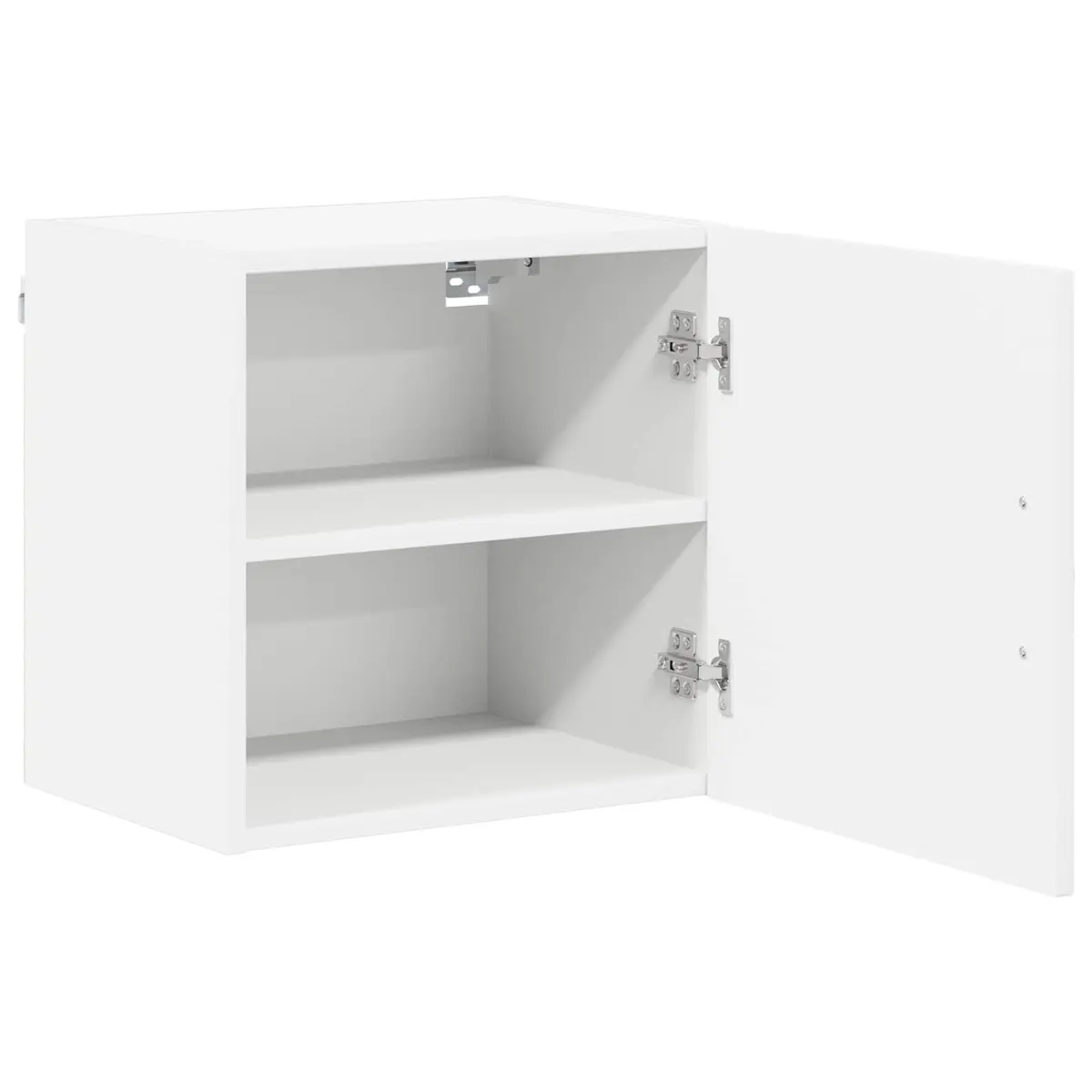White Engineered Wood Wall Cabinet Set