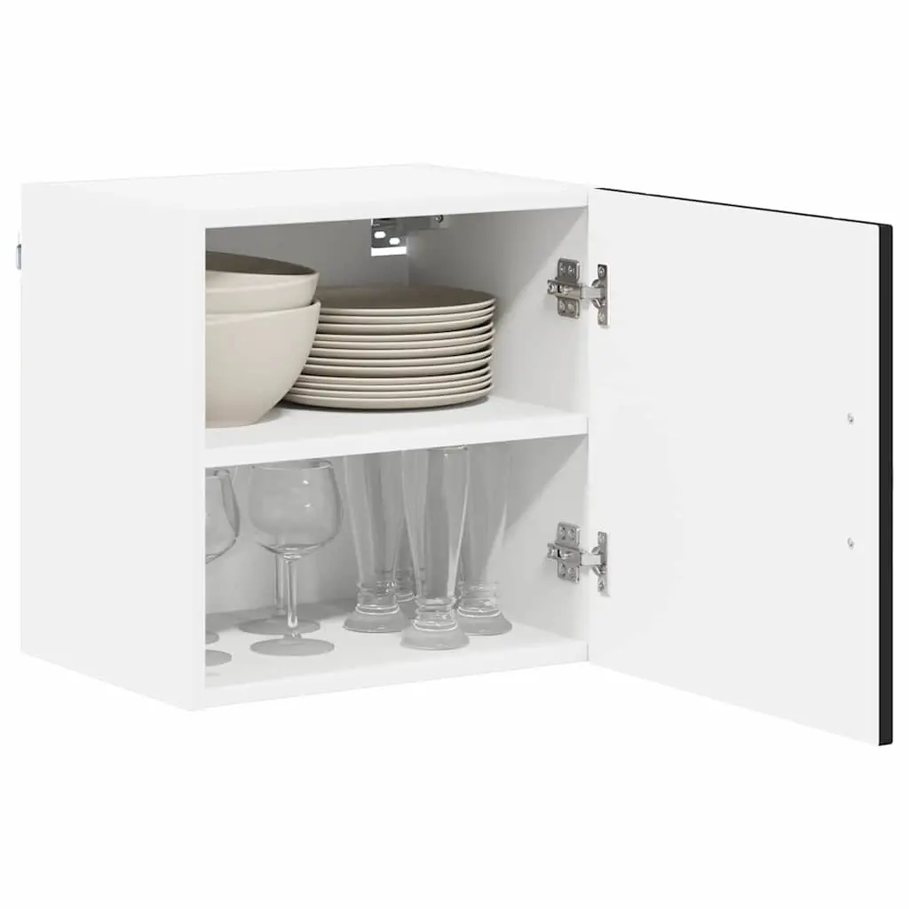 Black Wall Cabinet for Kitchen Storage