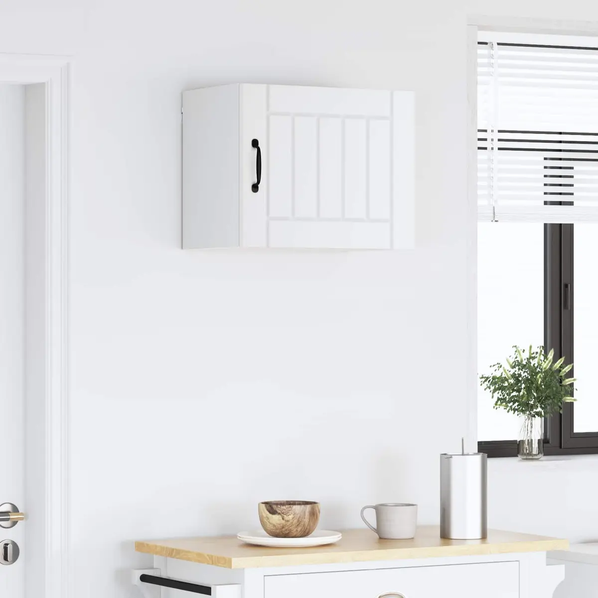 Engineered Wood Wall Cabinet for Dishwasher in White