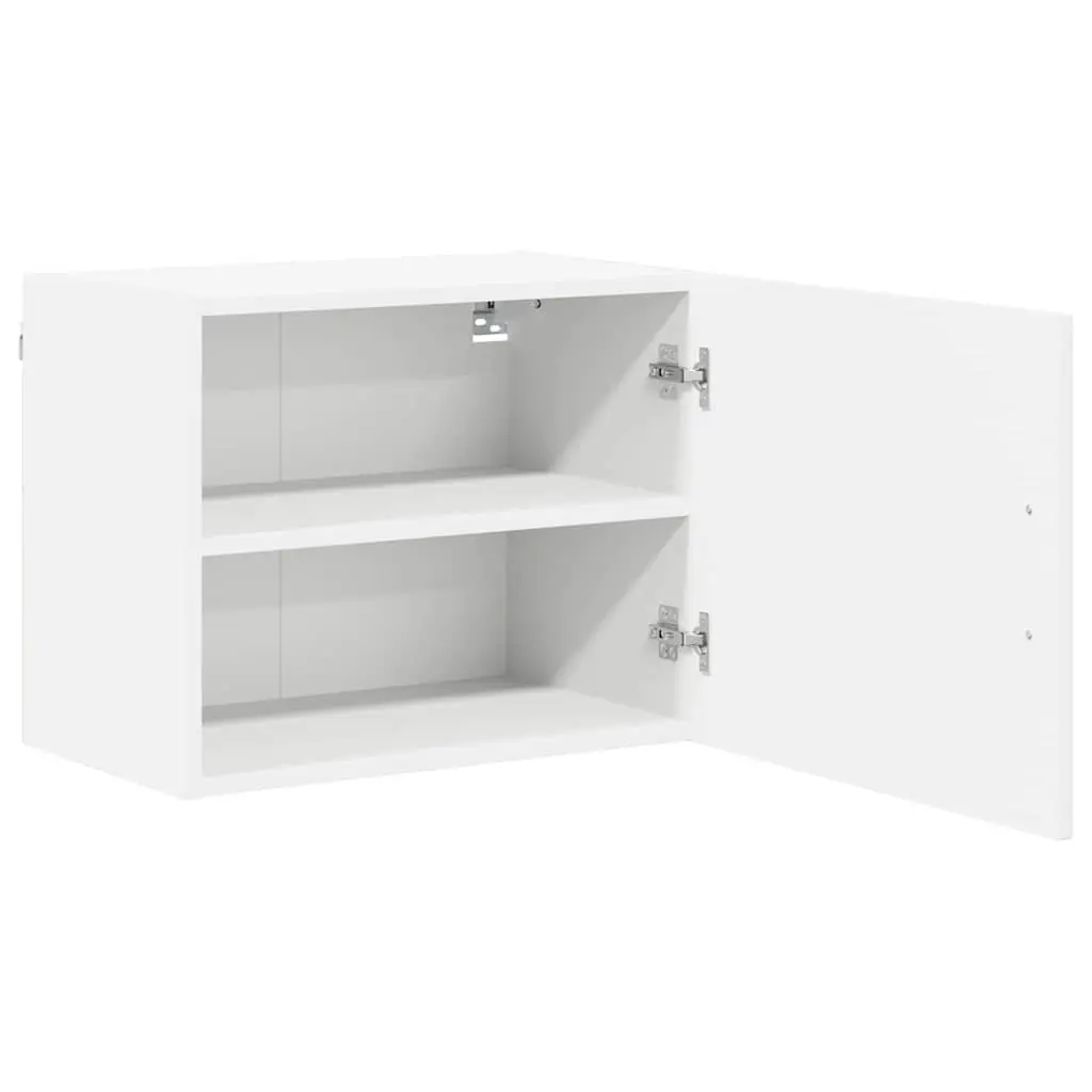 White Engineered Wood Wall Cabinets Set of 2