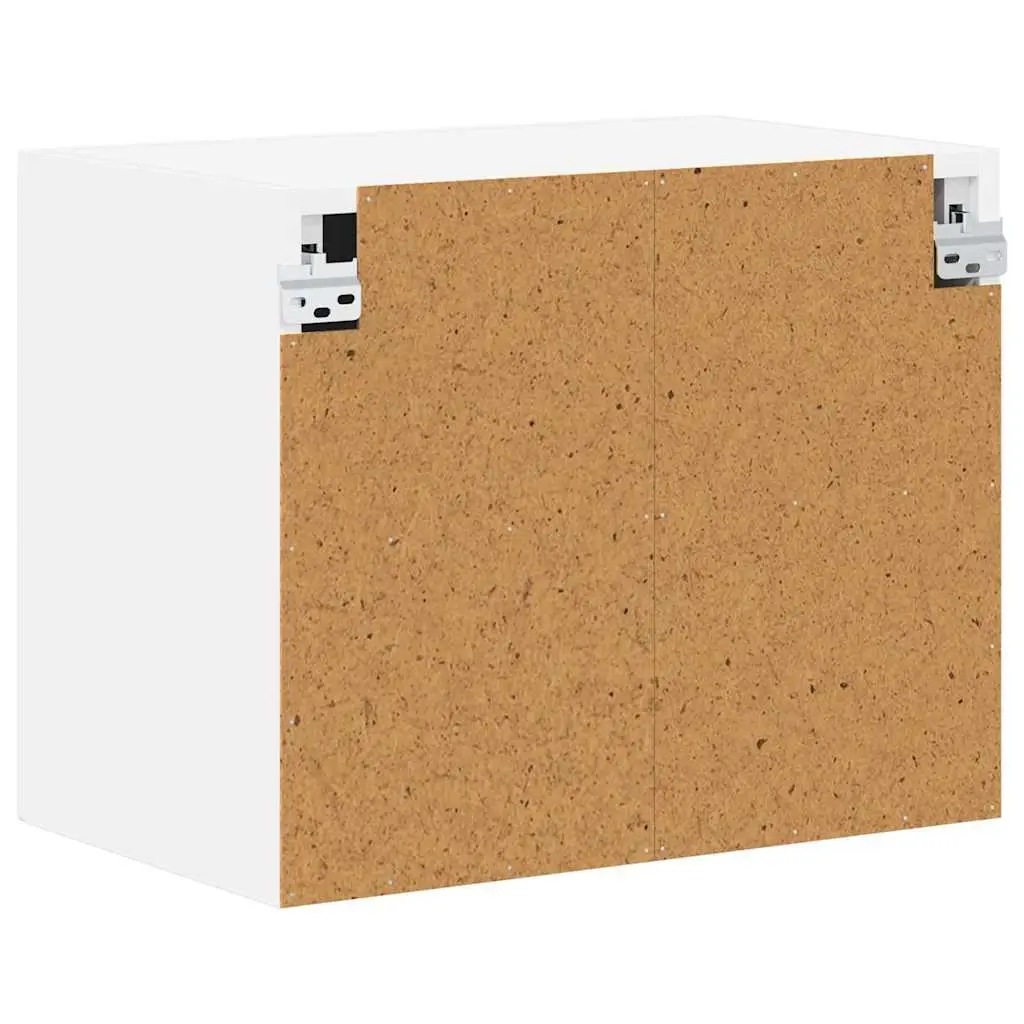White Engineered Wood Wall Cabinets Set of 2