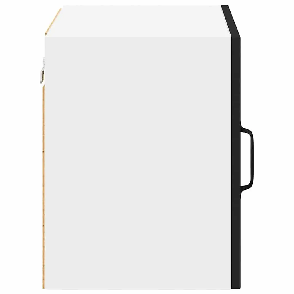 Black Engineered Wood Wall Cabinet for Kitchen