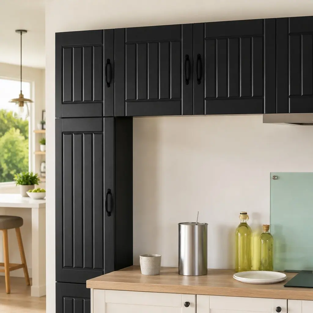 Wall Cabinet 2 pcs Black Kitchen Storage Engineered Wood 50 x 31 x 40 cm