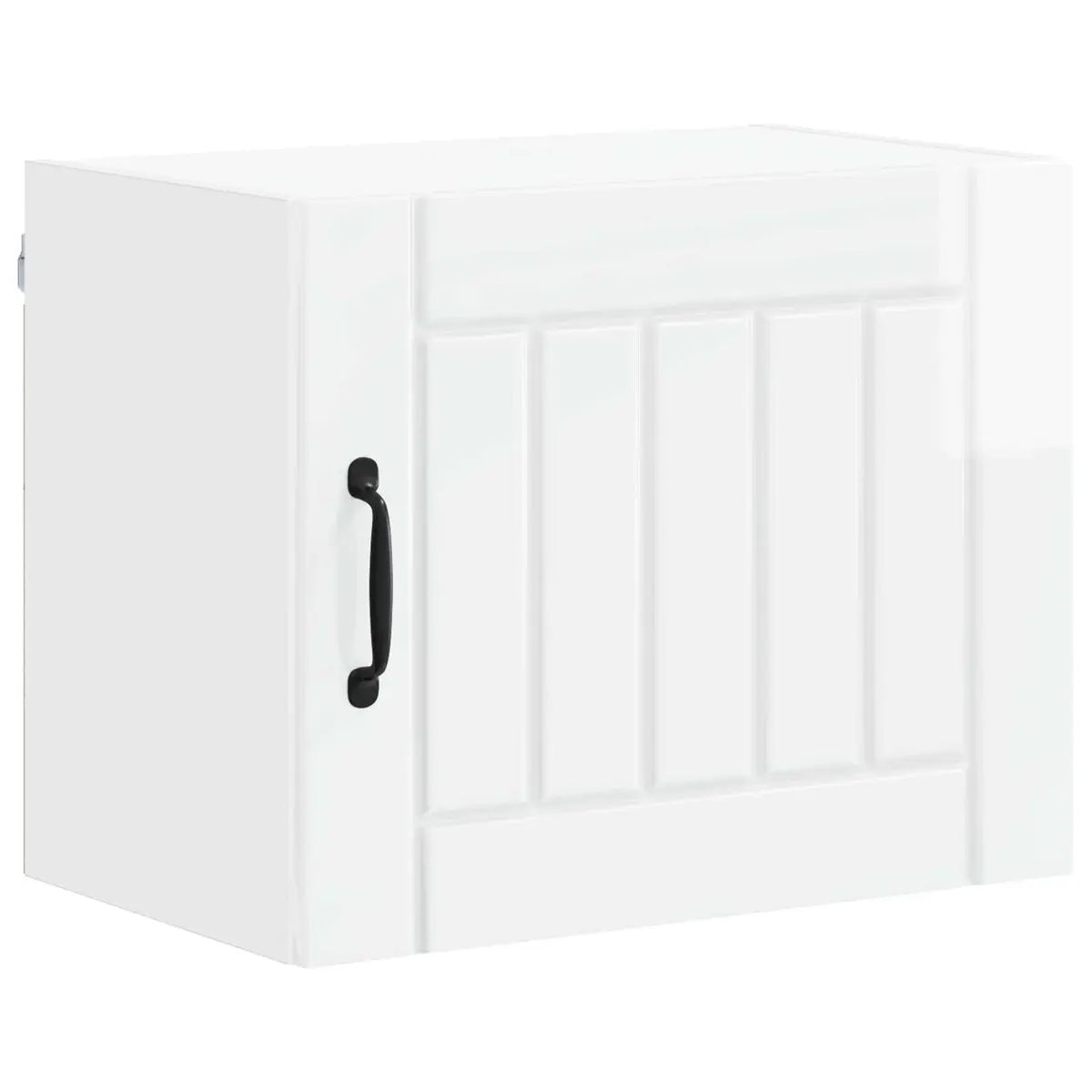 High Gloss White Wall Cabinet with Integrated Dishwasher Panel