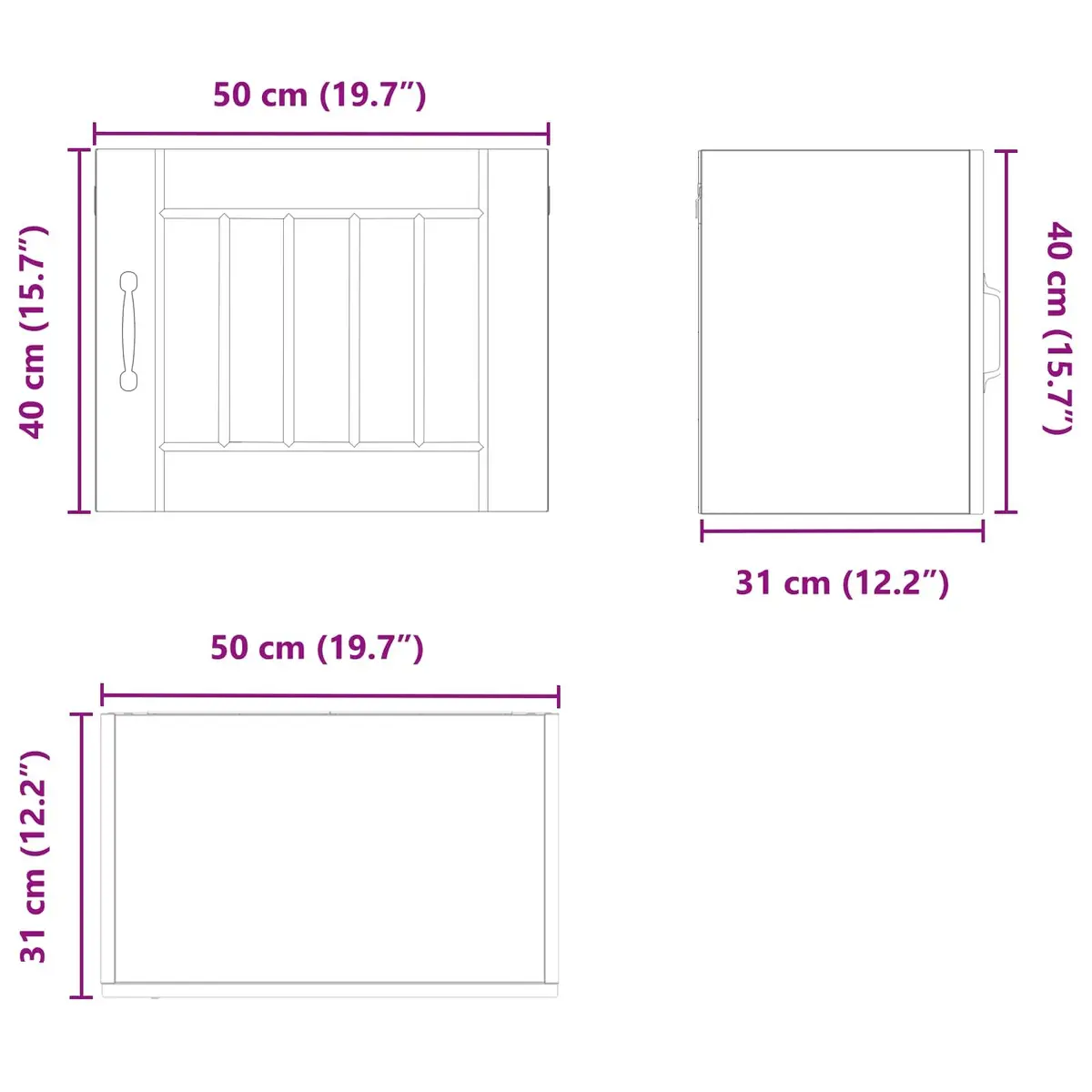 High Gloss White Wall Cabinet with Integrated Dishwasher Panel