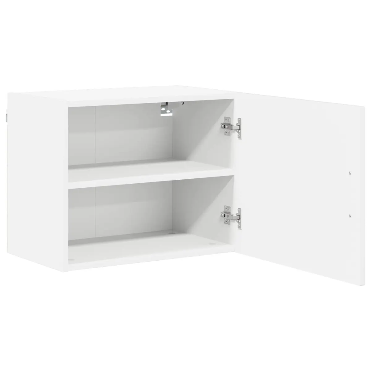 High Gloss White Wall Cabinet with Integrated Dishwasher Panel