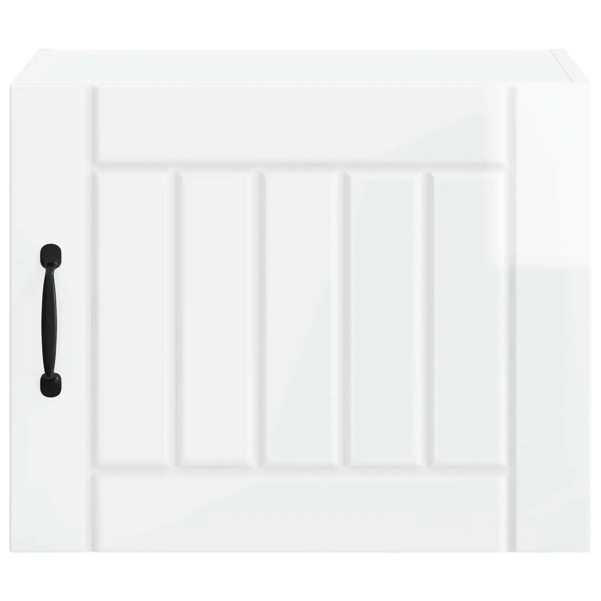 High Gloss White Wall Cabinet with Integrated Dishwasher Panel