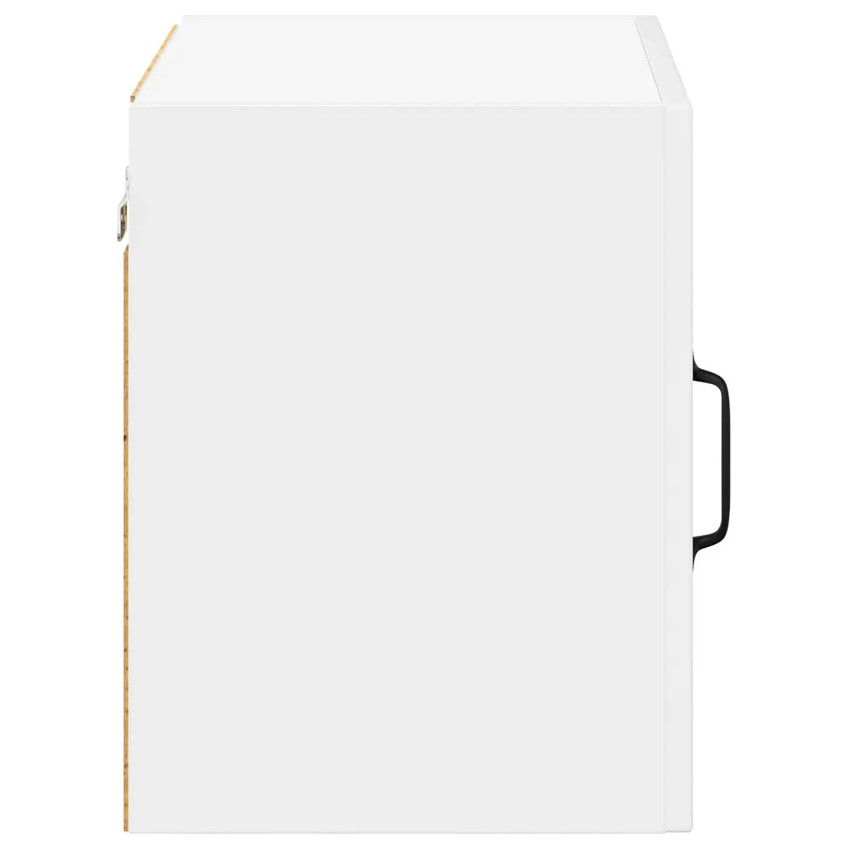 High Gloss White Wall Cabinet with Integrated Dishwasher Panel