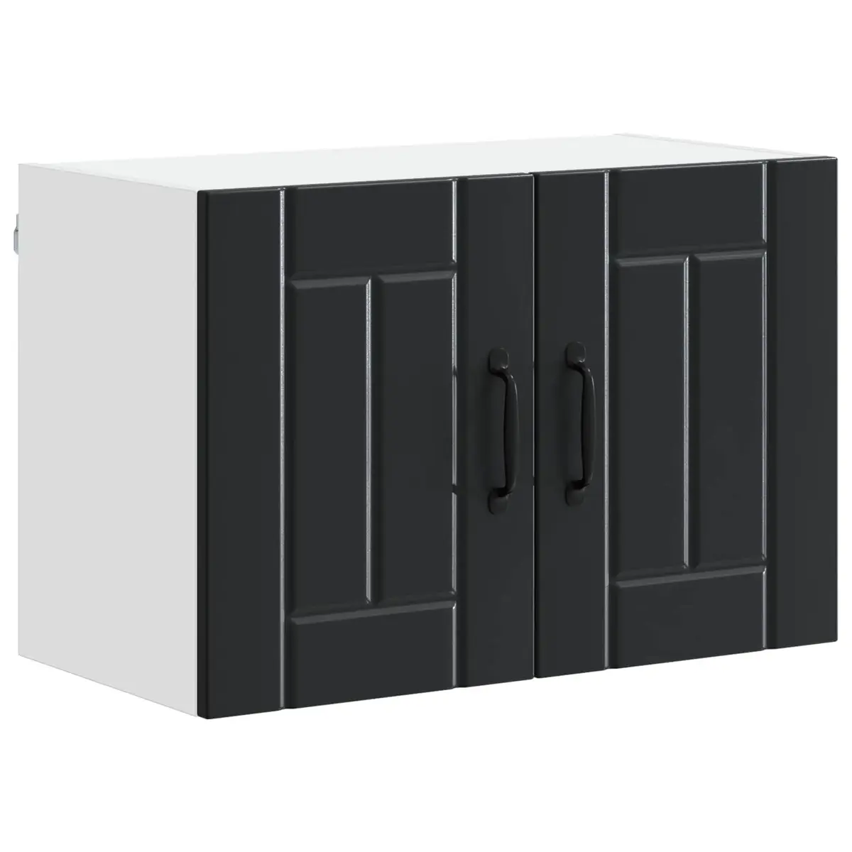 Black Wall Cabinet for Kitchen Storage 60x31x40cm