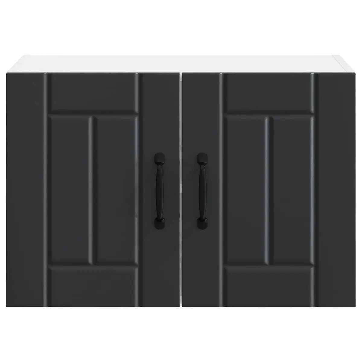 Black Wall Cabinet for Kitchen Storage 60x31x40cm