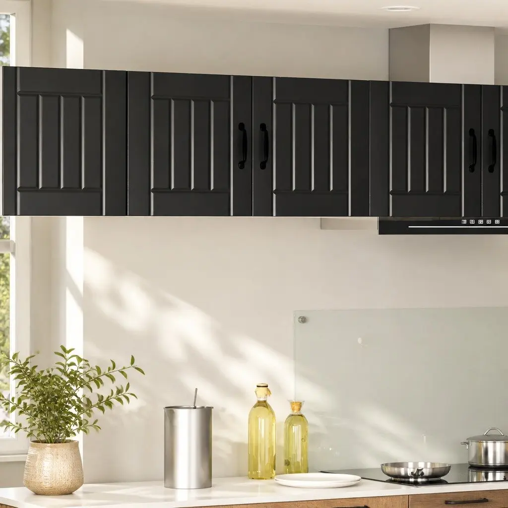 Wall Cabinet Engineered Wood 80 x 31 x 40 cm Black