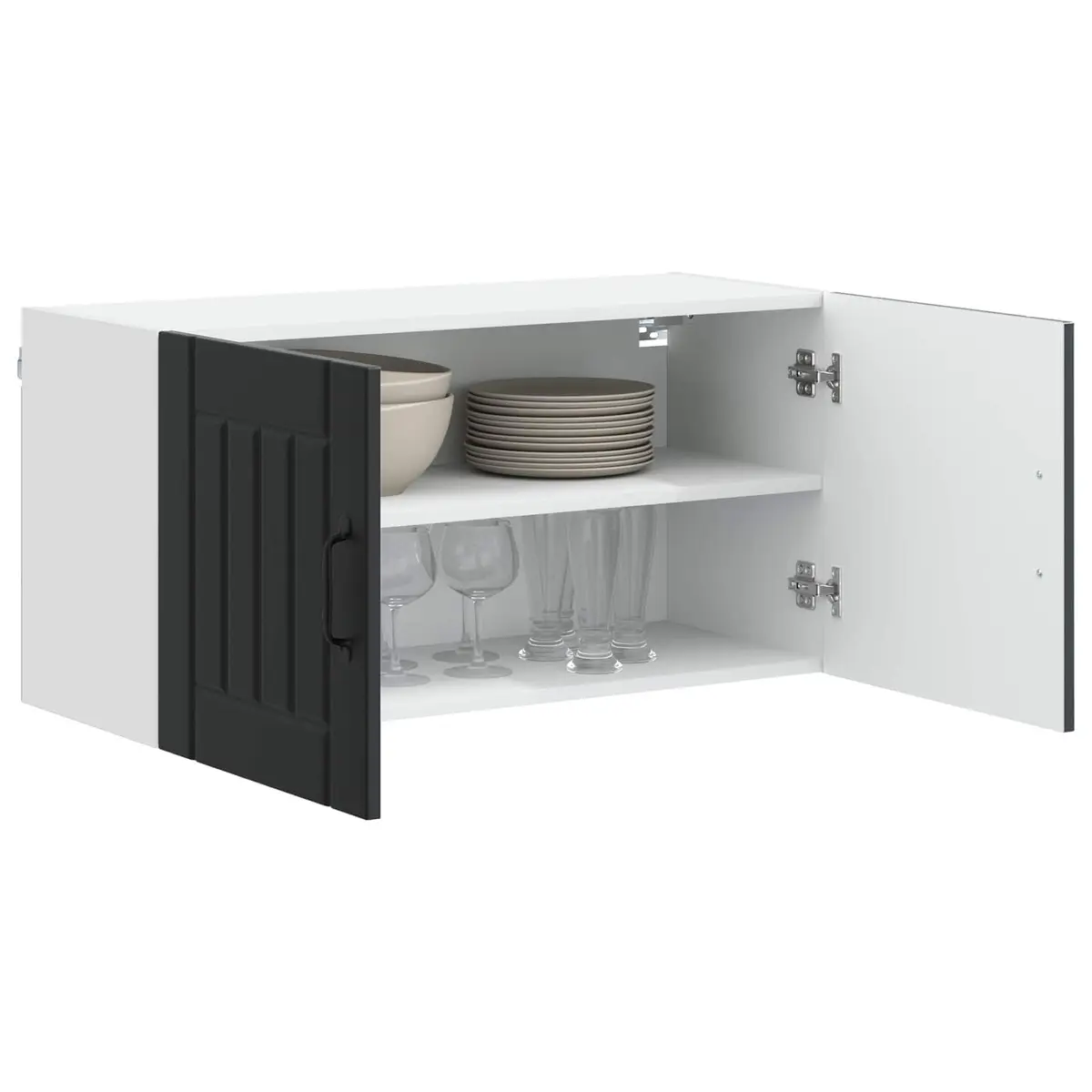 Wall Cabinet Engineered Wood 80 x 31 x 40 cm Black