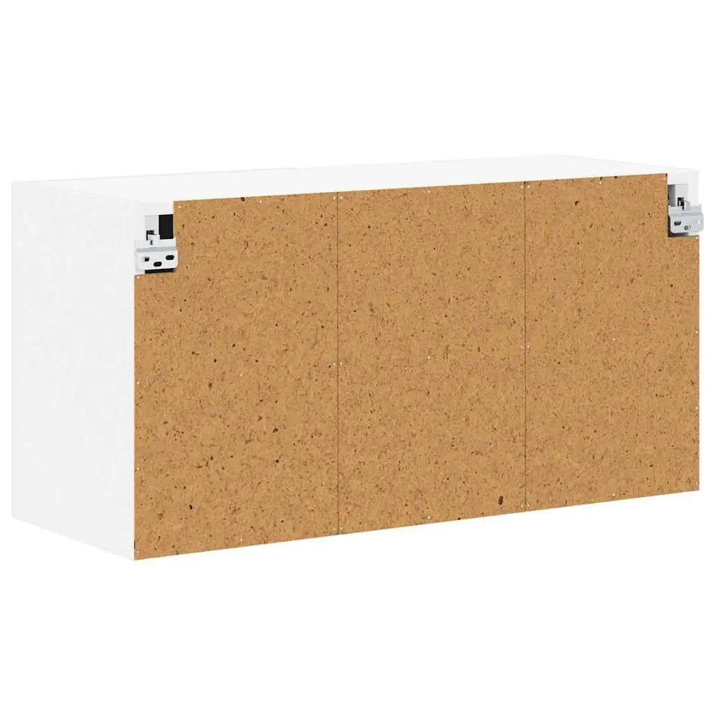Wall Cabinet Engineered Wood 80 x 31 x 40 cm High Gloss White