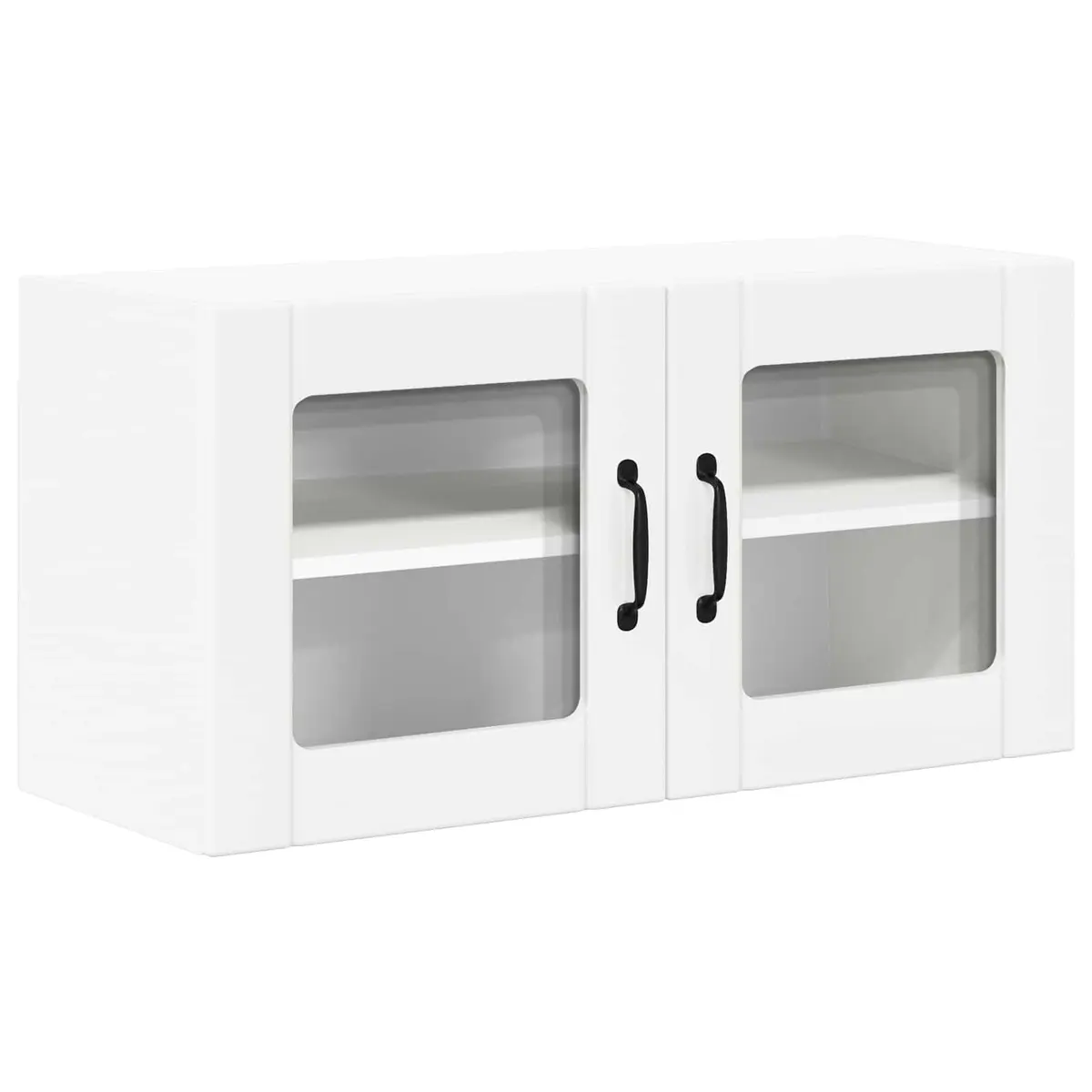 Wall Glass Cabinet Engineered Wood 80 x 31 x 40 cm White