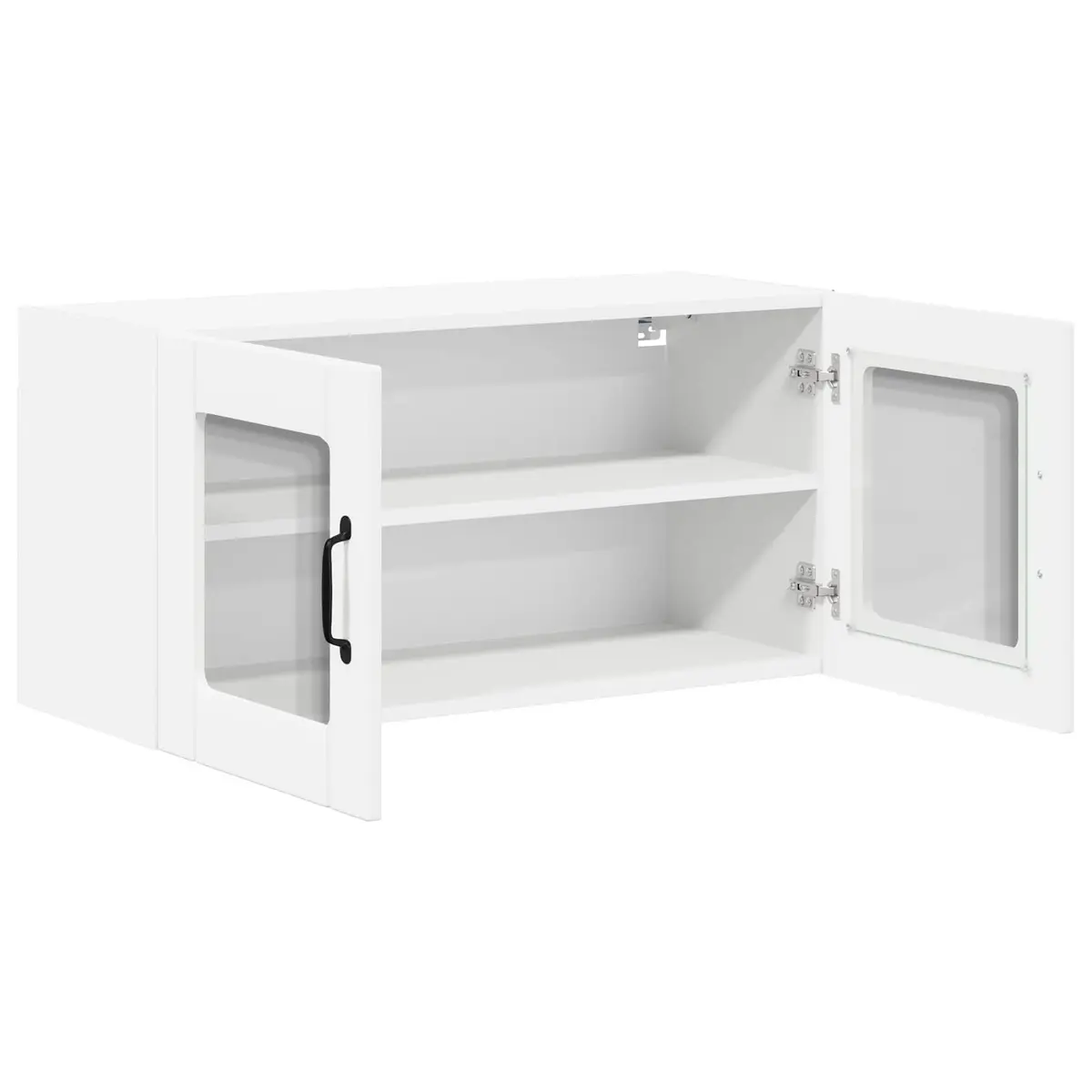 Wall Glass Cabinet Engineered Wood 80 x 31 x 40 cm White