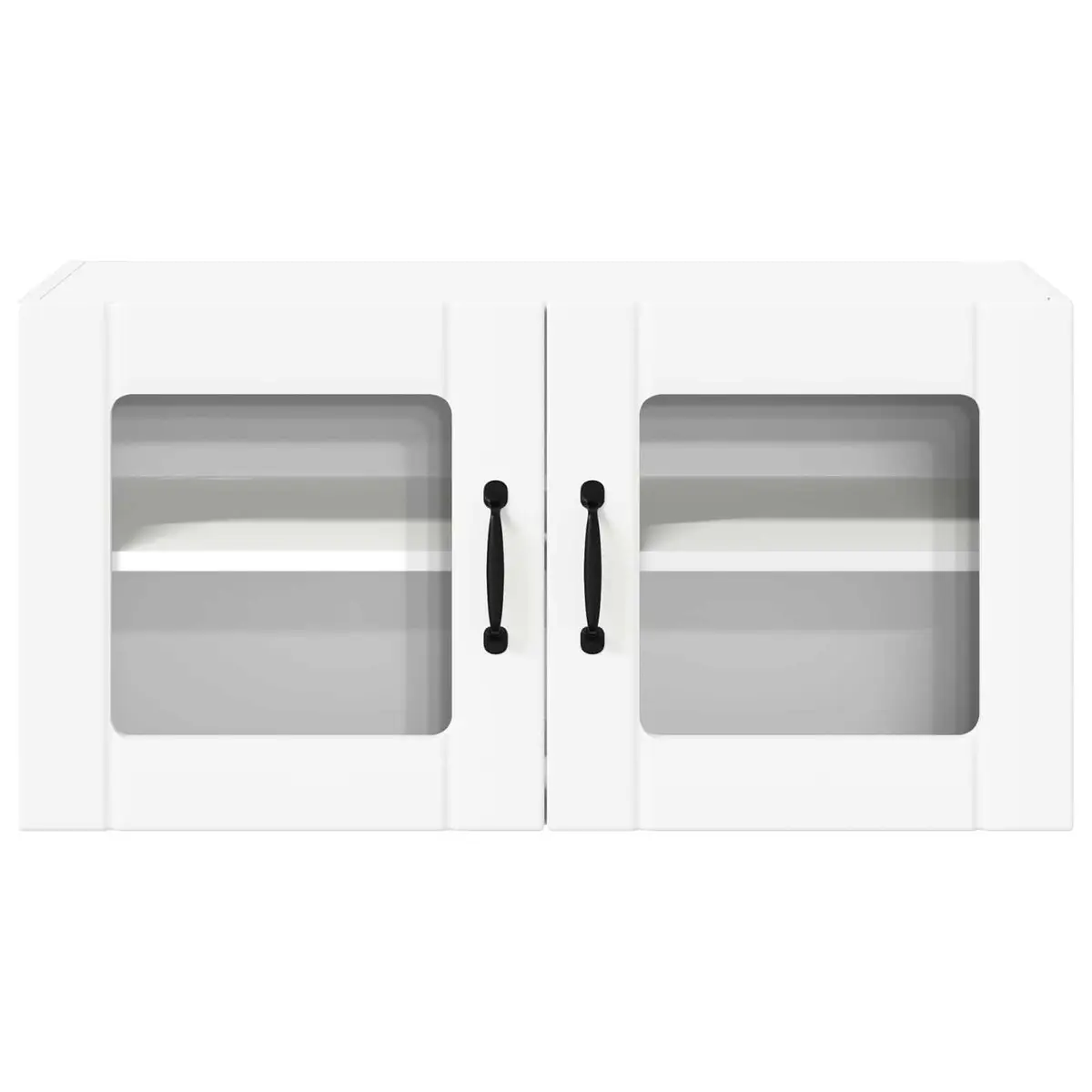 Wall Glass Cabinet Engineered Wood 80 x 31 x 40 cm White