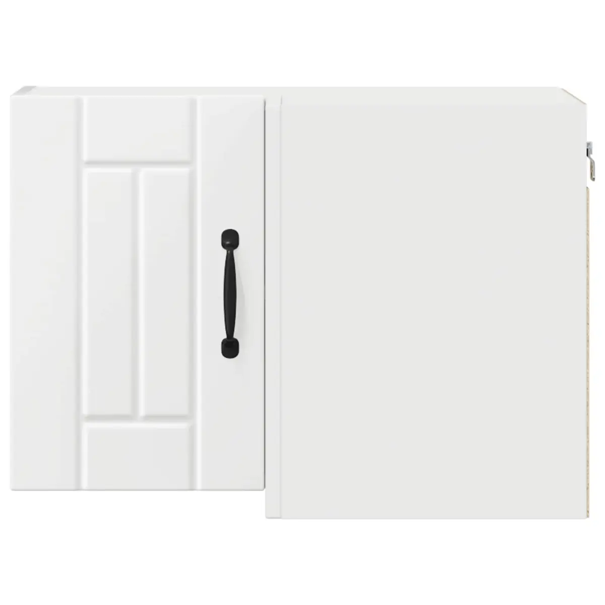 White Engineered Wood Corner Cabinet for Kitchens