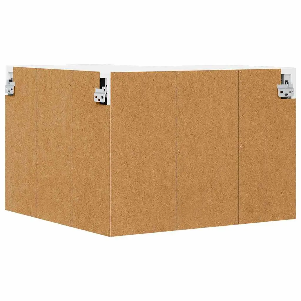 White Engineered Wood Corner Cabinet for Kitchens