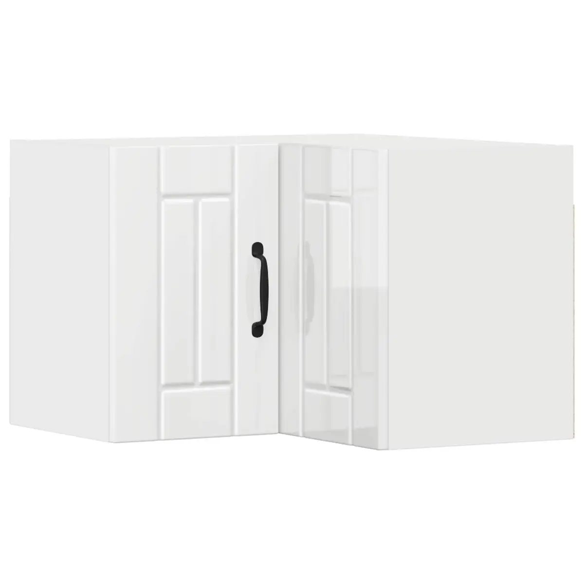Wall Corner Cabinet High Gloss White Kitchen Storage Unit 57 x 57 x 40 cm