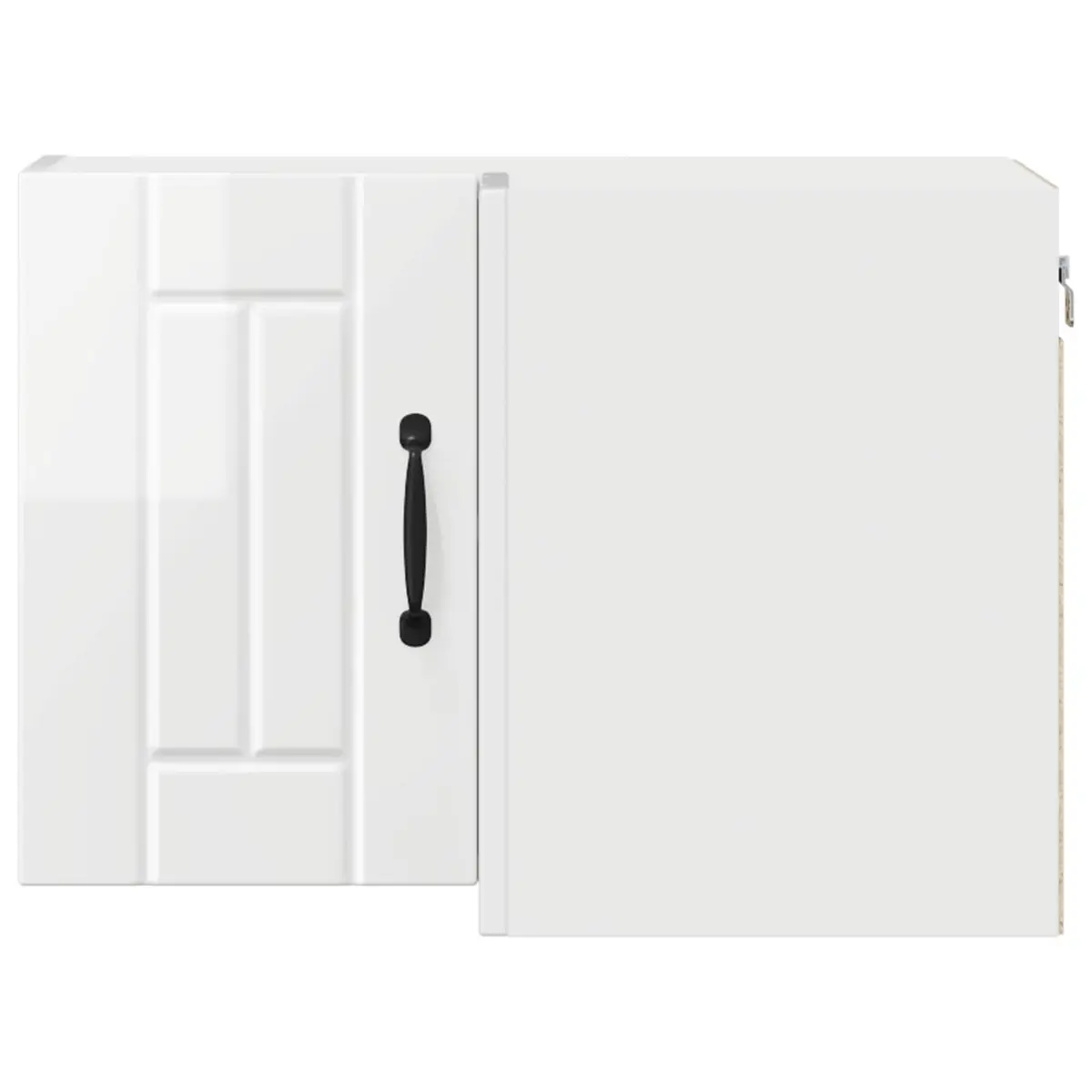 Wall Corner Cabinet High Gloss White Kitchen Storage Unit 57 x 57 x 40 cm