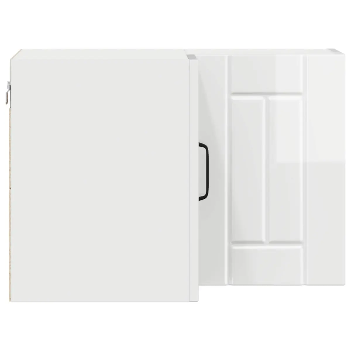 Wall Corner Cabinet High Gloss White Kitchen Storage Unit 57 x 57 x 40 cm