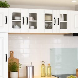 Contemporary White Glass Cabinet for Modern Spaces 60x31x40cm