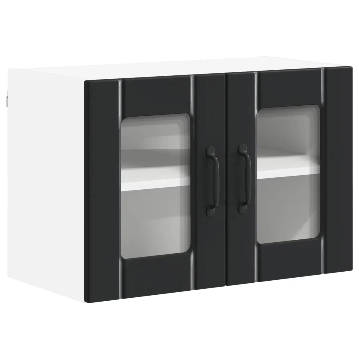 Engineered Wood Black Wall Cabinet for Kitchen Storage
