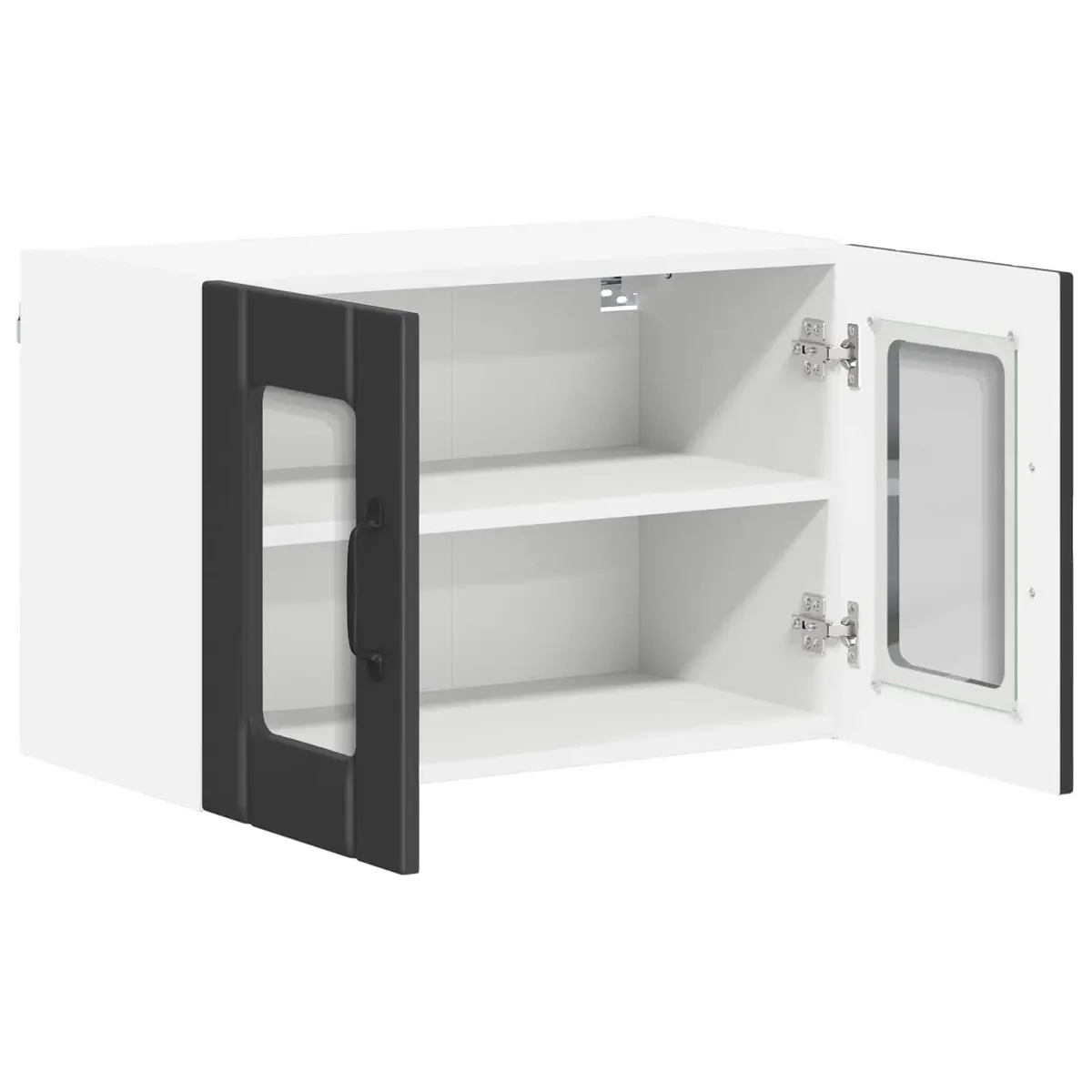 Engineered Wood Black Wall Cabinet for Kitchen Storage