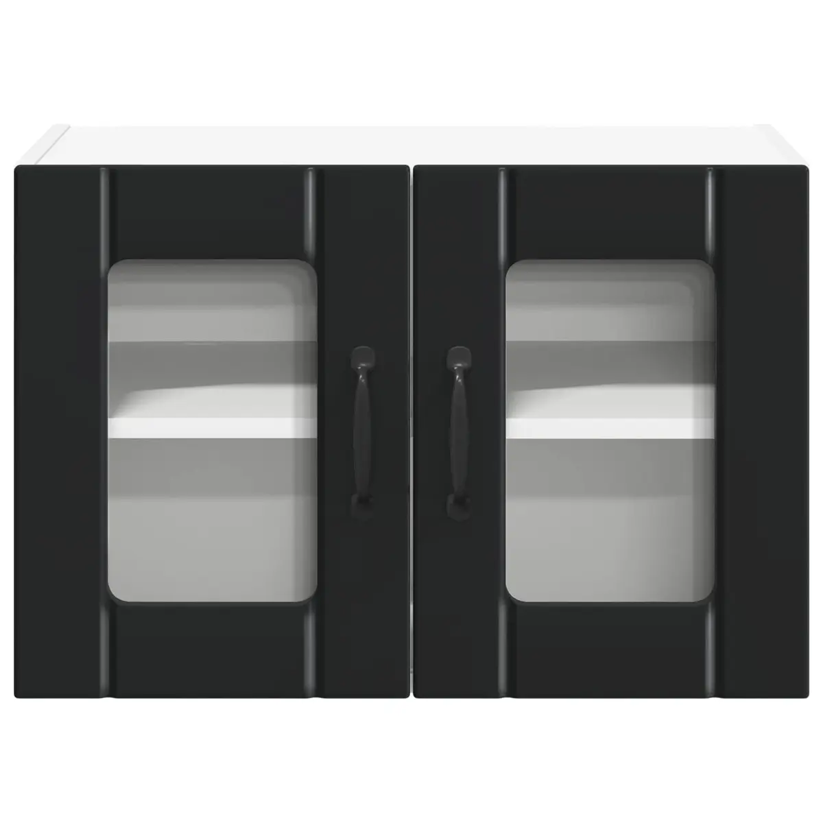 Engineered Wood Black Wall Cabinet for Kitchen Storage