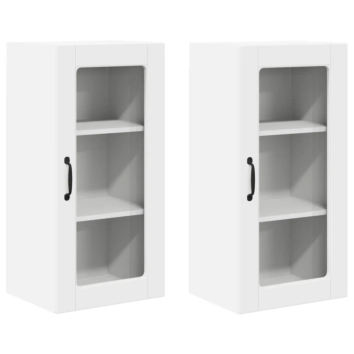 Wall Glass Cabinet Engineered Wood 40 x 31 x 80 cm White