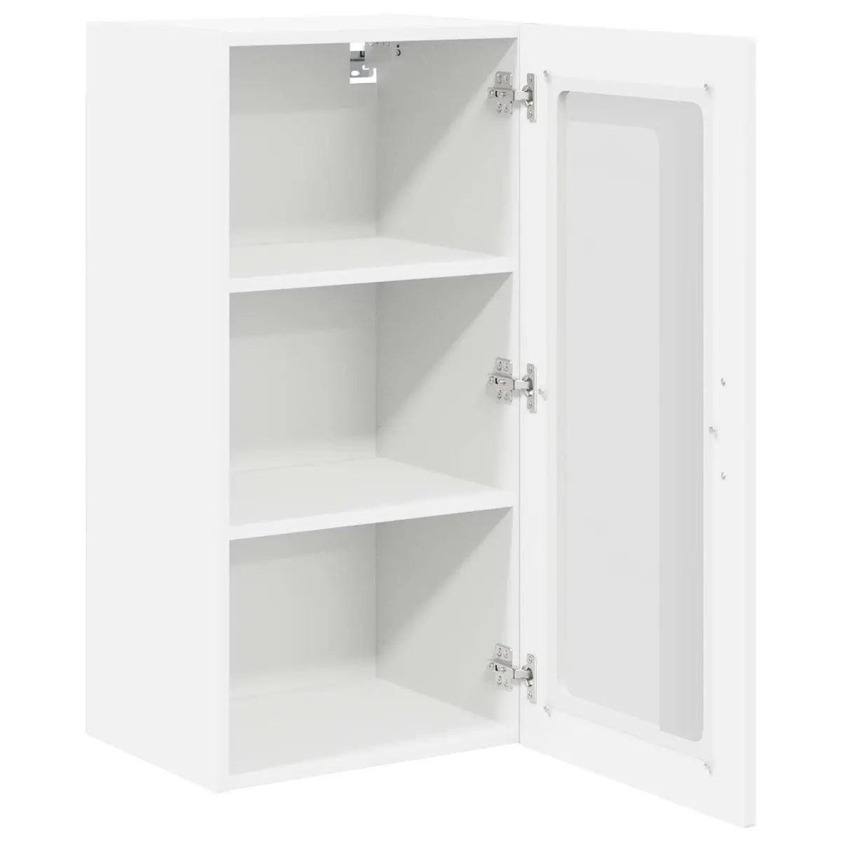 Wall Glass Cabinet Engineered Wood 40 x 31 x 80 cm White