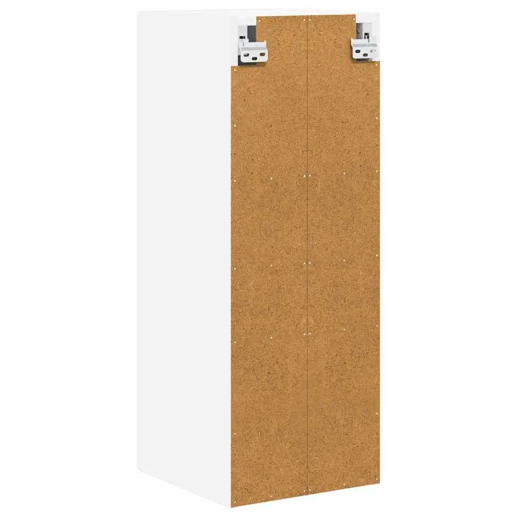 Wall Cabinet 2 Pcs High Gloss White Kitchen Storage Unit 30 x 31 x 80 cm
